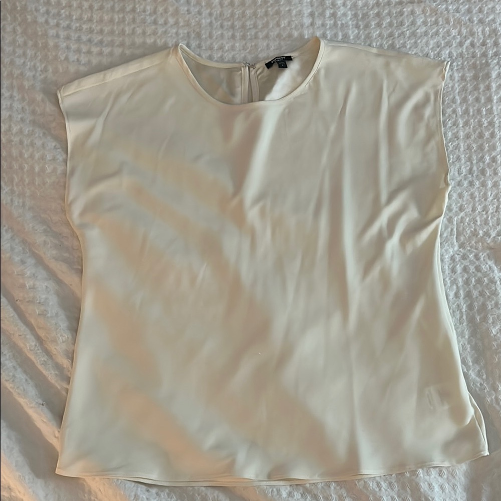 Express Cream Sleeveless Boxy Blouse